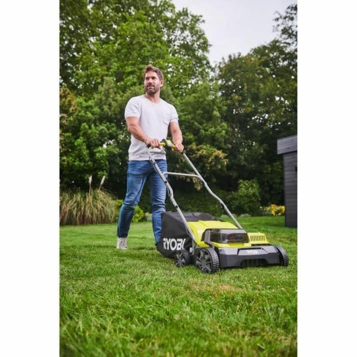 Escarificador/aireador - RYOBI - Brushless - Ø 35 cm - 2 en 1 - Contenedor flexible de 55 L - 2 baterías de 36V (18V ONE+) 4 Ah + 1 cargador 5