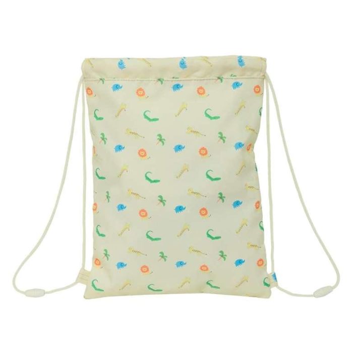 Bolsa Mochila con Cuerdas Safta Selva Blanco 26 x 34 x 1 cm 2 Bolsa Mochila con Cuerdas Safta Selva Blanco 26 x 34 x 1 cm 2