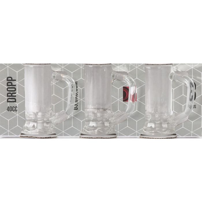 La Mediterranea Set de 3 Jarritas con Asa Dropp 40 cc, Ø 3.6 x 6.5 cm, 86 g cada una (36 Cajas) 1
