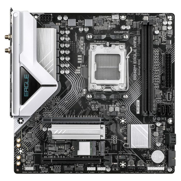 Gigabyte B840M EAGLE WiFi6 Placa Base, Chipset AMD B840, Zócalo AM5, DDR5, mATX 1