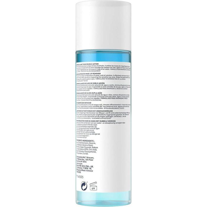 ROC Desmaquillante de Ojos Doble Acción Bifásico Resistente al Agua Ojos Sensibles Oftalmológicamente Testado 125 ml 1