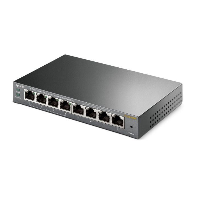 TP-LINK TL-SG108PE Switch Gigabit Ethernet No Administrado 8 Puertos con PoE Negro 3