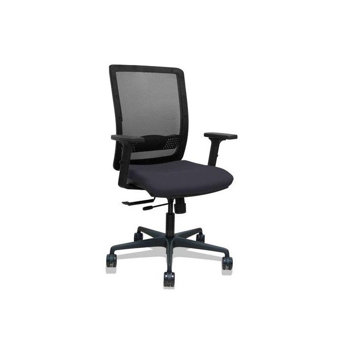 PIQUERAS Y CRESPO Silla Haches traslack malla negra asiento bali negro brazos 2D ruedas 65