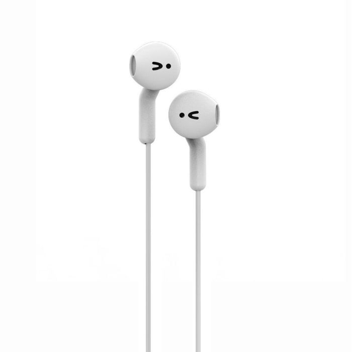 Muvit Auriculares E56 Blanco, Estéreo Ergonómicos con Micrófono y Conector Jack 3.5mm, Plástico Reciclado Certificado, Packaging Sostenible FSC 6 Muvit Auriculares E56 Blanco, Estéreo Ergonómicos con Micrófono y Conector Jack 3.5mm, Plástico Reciclado Certificado, Packaging Sostenible FSC 6