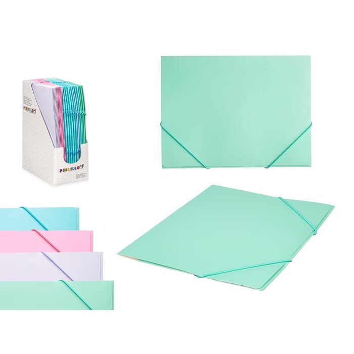 Carpeta Sencilla Gomas Color Pastel Pincello 23.5x31.5 cm - Azul, Menta, Rosa, Violeta (72 Unidades) Carpeta Sencilla Gomas Color Pastel Pincello 23.5x31.5 cm - Azul, Menta, Rosa, Violeta (72 Unidades)