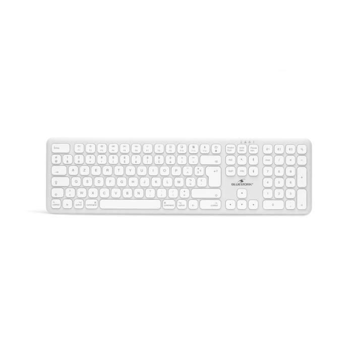 Teclado inalámbrico Bluetooth - BLUESTORK - MAC - Tamaño completo - Compatible con Mac - Blanco 3 Teclado inalámbrico Bluetooth - BLUESTORK - MAC - Tamaño completo - Compatible con Mac - Blanco 3
