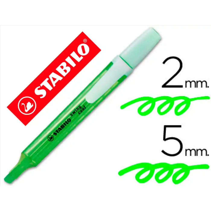 Stabilo Marcador Fluorescente Swing Cool Verde Caja 10 Unidades 0 Stabilo Marcador Fluorescente Swing Cool Verde Caja 10 Unidades 0