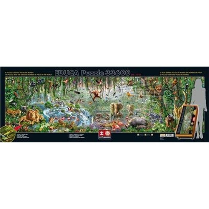 Puzzle Educa 16066.0 The Wild Life (FR) 33600 Piezas 570 x 157 cm 3