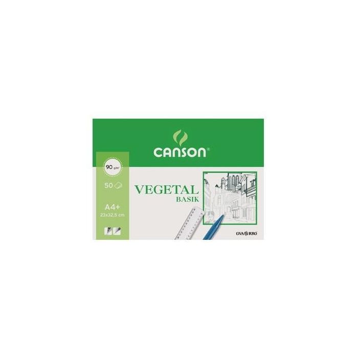 Canson Bloc Vegetal Basik Encolado 50 Hojas 90 gr 23x32,4 cm