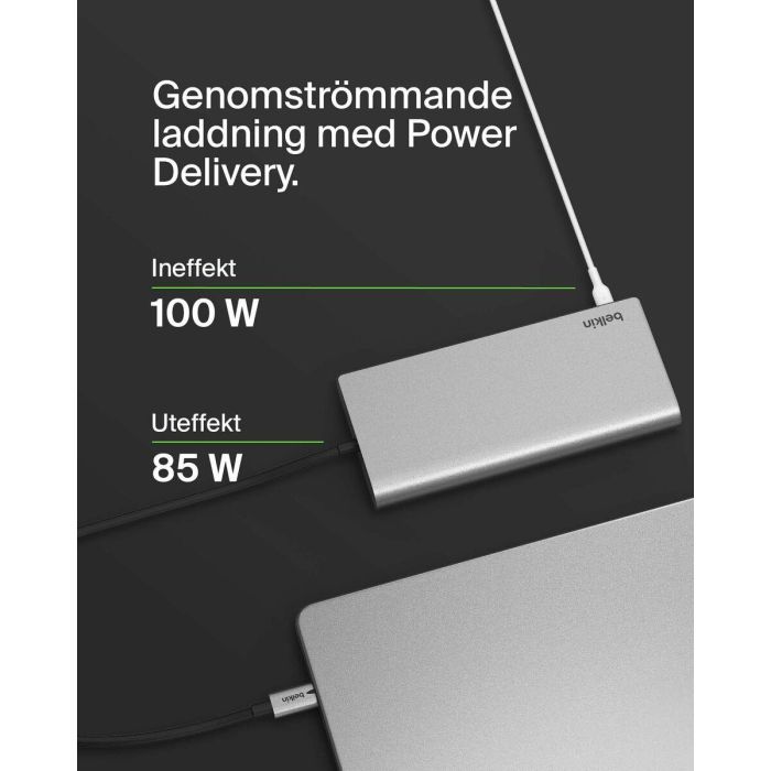 Cable USB Belkin INC015BTSGY-CZ Plateado 100 W 4 Cable USB Belkin INC015BTSGY-CZ Plateado 100 W 4