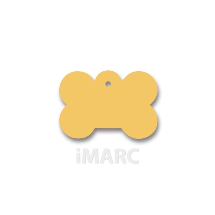 Placa identificativa para collar Imarc Bone Amarillo 2