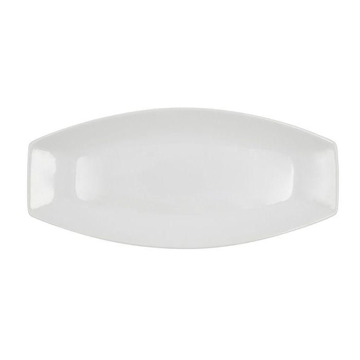 Fuente de Cocina Quid Gastro Cerámica Blanco (40 x 17,5 x 3,5 cm) (Pack 4x)