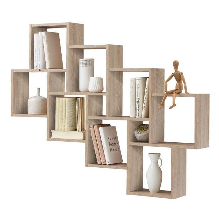 Estante de pared LAURIO 3 - Decoración en roble - L94,5 x H120,8 x P15,7 cm - Hecho en Alemania 1 Estante de pared LAURIO 3 - Decoración en roble - L94,5 x H120,8 x P15,7 cm - Hecho en Alemania 1