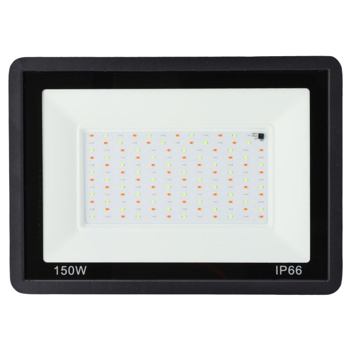 Proyector Foco LED RGBW 150W con Mando IR a Distancia IP65 Exterior 120º para Jardín y Eventos HO-ICRGBFL-150W 1