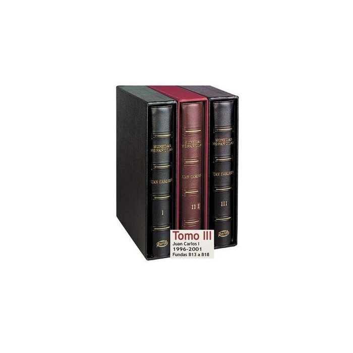 Album De Monedas Pardo 4 Anillas Pesetas Juan Carlos I Tomo Iii (1996-2001) Con Cajetin Burdeos