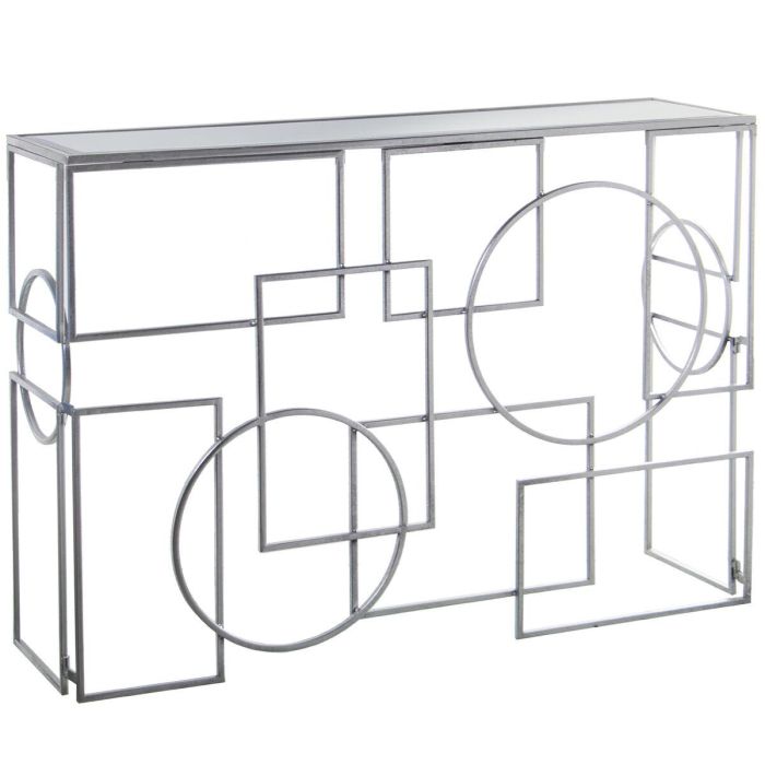 Consola Alexandra House Living Transparente Plateado Metal 110 x 79 x 31 cm