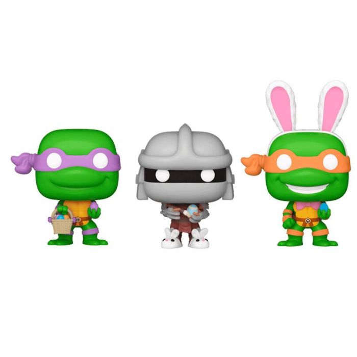 Blister 3 figuras Carrot Pocket POP Tortugas Ninja Donatello Shredder Michelangelo Pascua 1