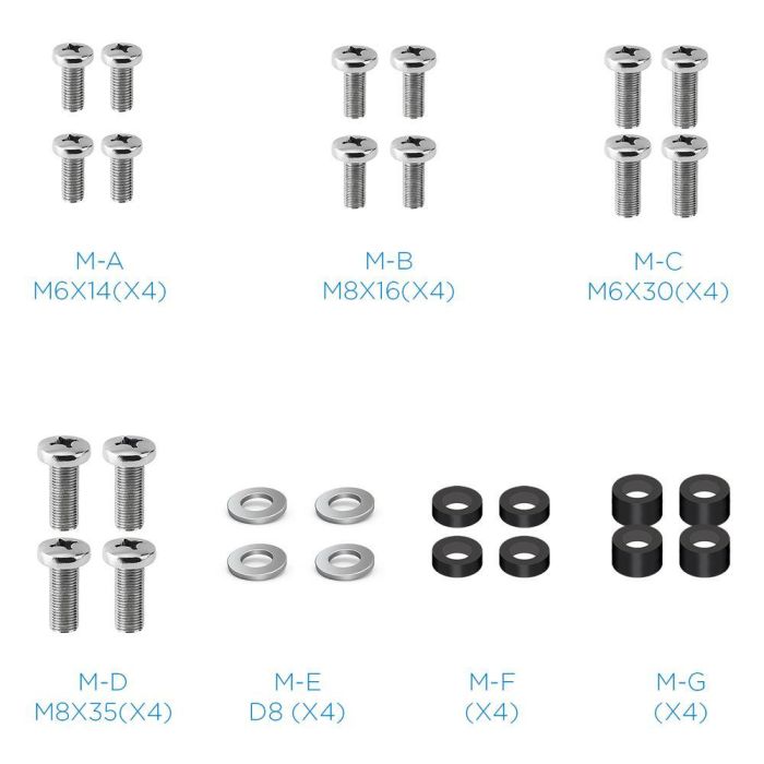 TOOQ SOPORTE TECHO 2 PANTALLAS 43-86" NEGRO 7