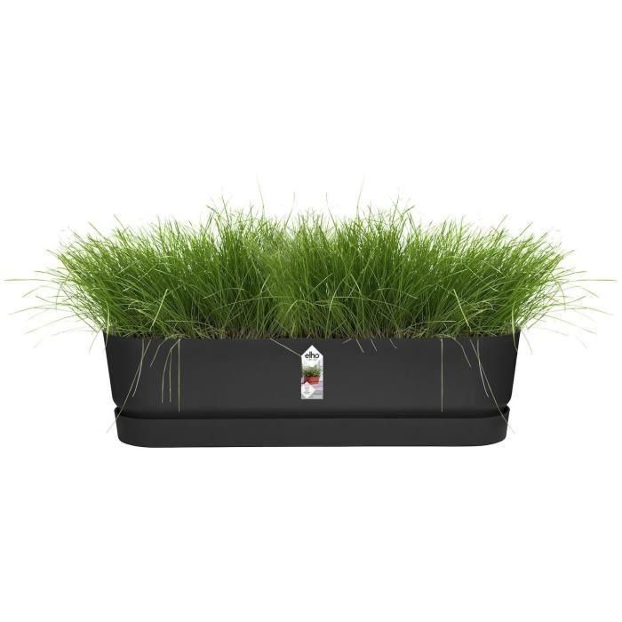 Greenville Oval Planter - Plastic - Ø70 - Negro 2