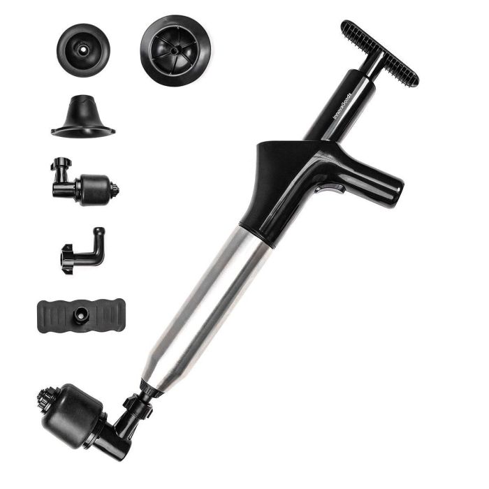 Desatascador de Aire Comprimido de Alta Presión con Accesorios y Manómetro 5 en 1 Jetpro InnovaGoods 2