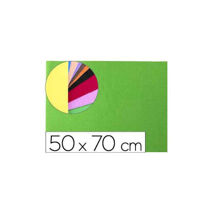 Goma Eva Liderpapel 50x70 cm 60 gr-M2 Espesor 2 mm Textura Toalla Verde 10 unidades