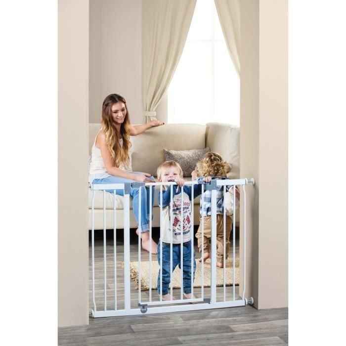 DREAMBABY Barrera de seguridad Extra grande LIBERTY - Por presión - L 99/105.5 x H 75 cm - Blanco 5