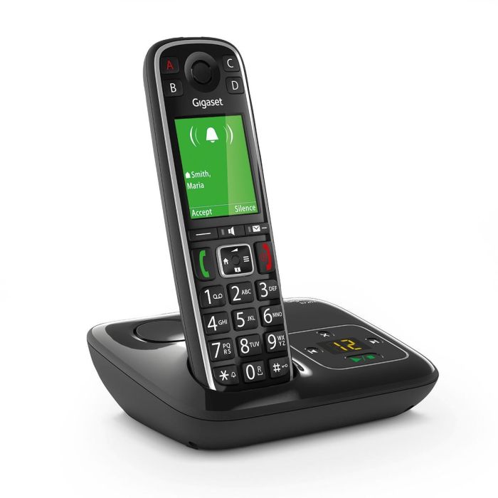 Gigaset E720A Teléfono Inalámbrico Negro DECT/Analógico con Contestador y Pantalla de 2.2" 1 Gigaset E720A Teléfono Inalámbrico Negro DECT/Analógico con Contestador y Pantalla de 2.2" 1