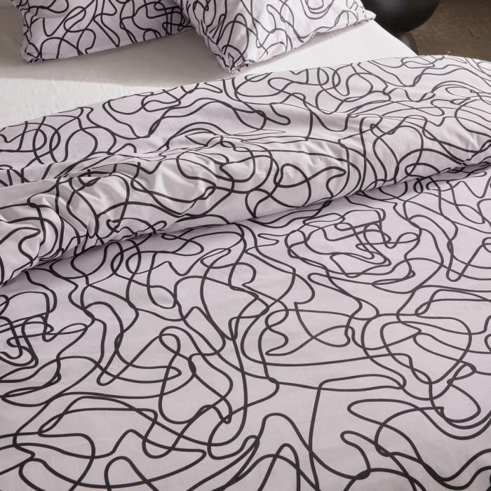 Juego de cama - TODAY Crazy - Estampado gráfico - 2 personas - 220 x 240 cm - Blanco 1