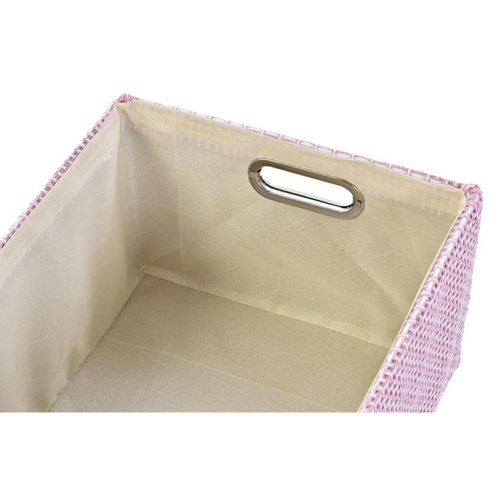Cesta DKD Home Decor Lila Rosa 27.5 x 18 x 40.5 cm Set de 3 (2 Unidades) 3 Cesta DKD Home Decor Lila Rosa 27.5 x 18 x 40.5 cm Set de 3 (2 Unidades) 3
