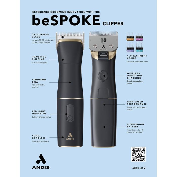 Cortapelos para mascotas Andis BESPOKE Negro 1