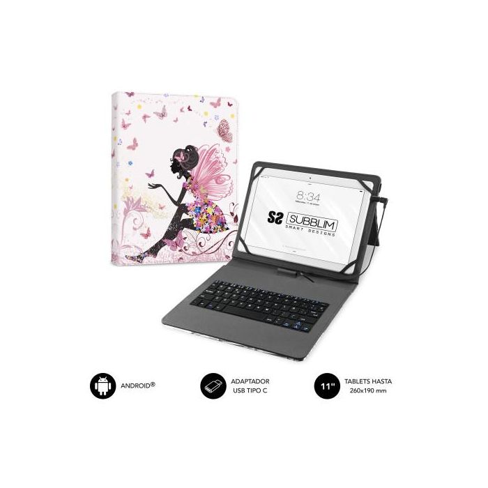 SUBBLIM funda de tablet con teclado usb KEYTAB USB 11" Hadas 0 SUBBLIM funda de tablet con teclado usb KEYTAB USB 11" Hadas 0
