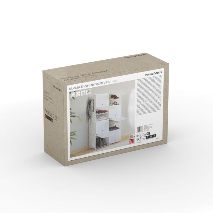 Zapatero Modular Portátil InnovaGoods Blanco 2