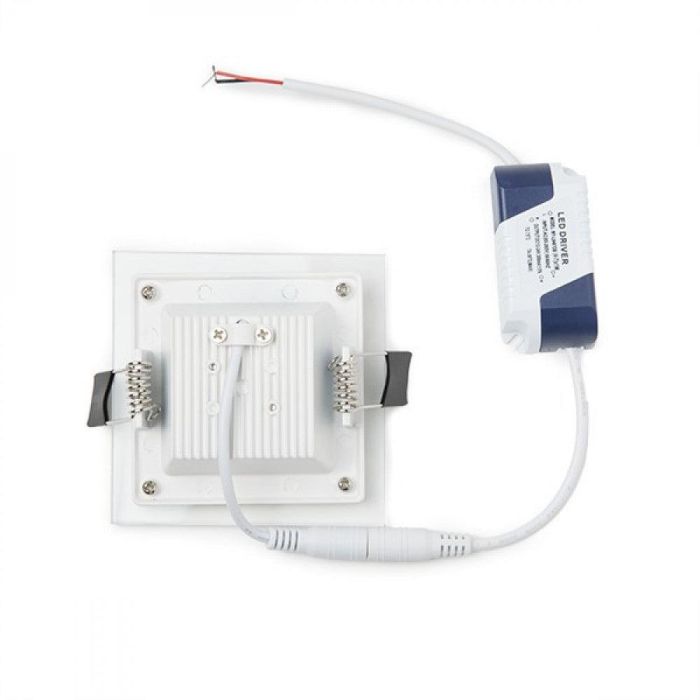 Foco Downlight LED 6W 600Lm 6000ºK Cuadrado   Cristal 40.000H [GR-MB02-6W-CW] 3