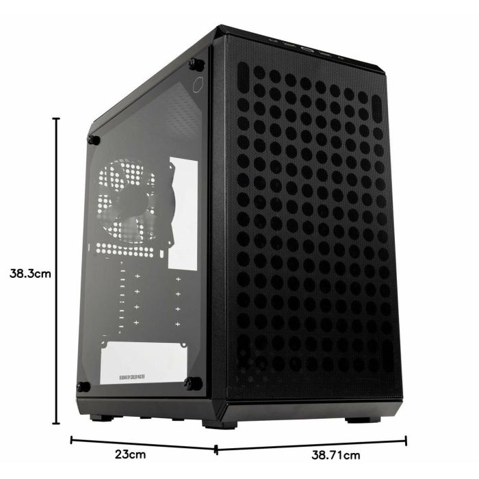 CoolerMaster MasterBox Q300L V2 (Black) Mini Torre PC - Micro ATX, Mini-ITX - Plástico, Acero, Vidrio Templado 7