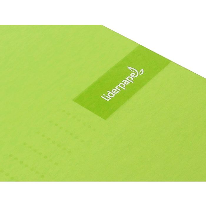 Cuaderno Espiral Liderpapel A4 Crafty Tapa Forrada 80H 90 gr Cuadro 4 mm Con Margen Color Verde 5 unidades 7