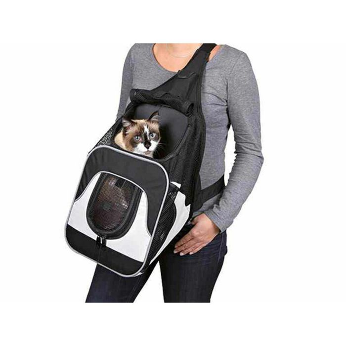 Mochila para Mascotas Trixie Savina Negro Gris Poliéster 30 × 33 × 26 CM