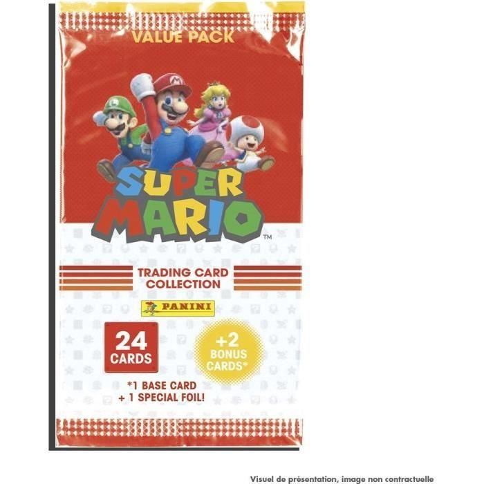 PANINI - Super Mario Trading Cards - Fat Pack De 24 Cartas + 2 Cartas De Bonificación PANINI - Super Mario Trading Cards - Fat Pack De 24 Cartas + 2 Cartas De Bonificación