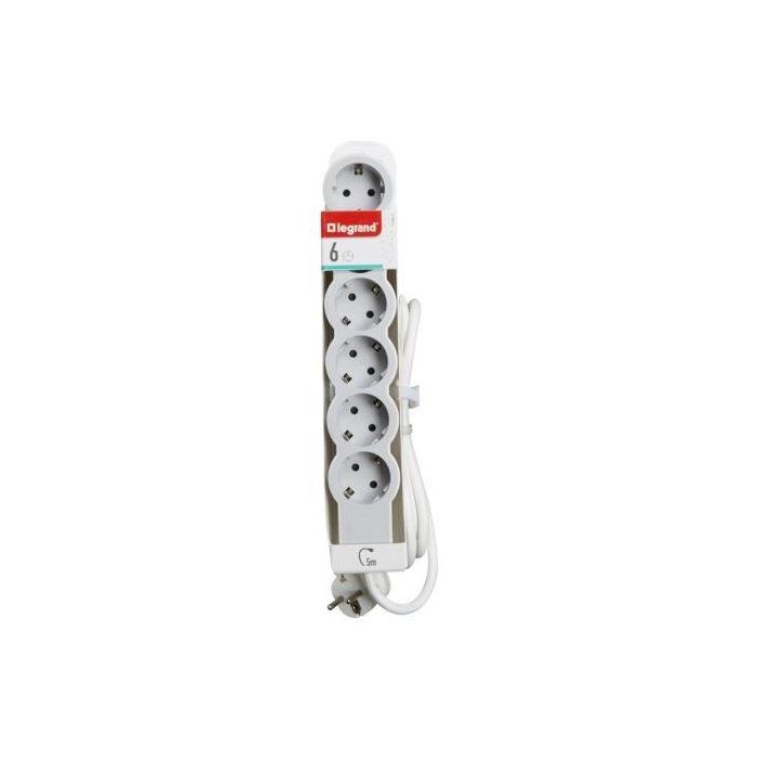 Regleta Legrand 694572/ 6 Tomas de corriente/ Blanca y Gris 2 Regleta Legrand 694572/ 6 Tomas de corriente/ Blanca y Gris 2
