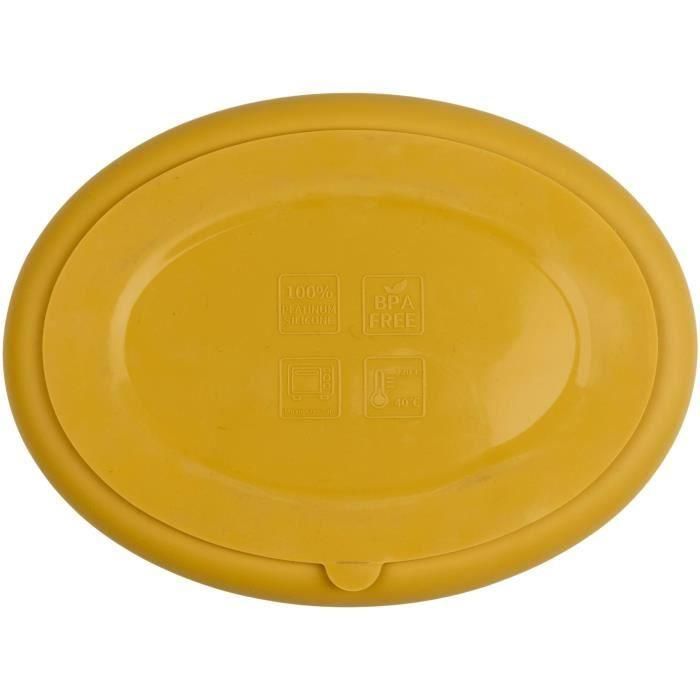 Plato con ventosa - THERMOBABY - Silicona - Amarillo Miel - Compartimentado y antideslizante 3 Plato con ventosa - THERMOBABY - Silicona - Amarillo Miel - Compartimentado y antideslizante 3
