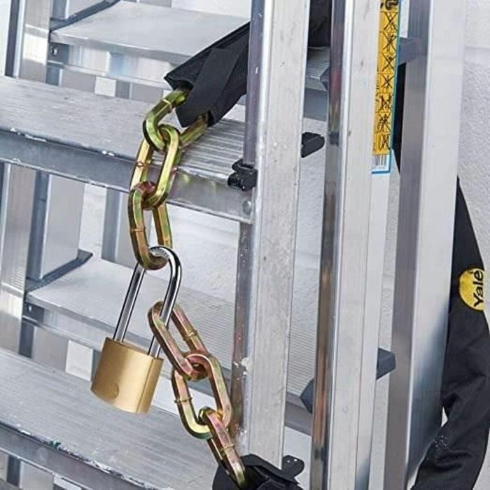 Yale Y110B/40/152/1 Candado de latón con arco largo de acero cementado, incluye 3 llaves 1 Yale Y110B/40/152/1 Candado de latón con arco largo de acero cementado, incluye 3 llaves 1