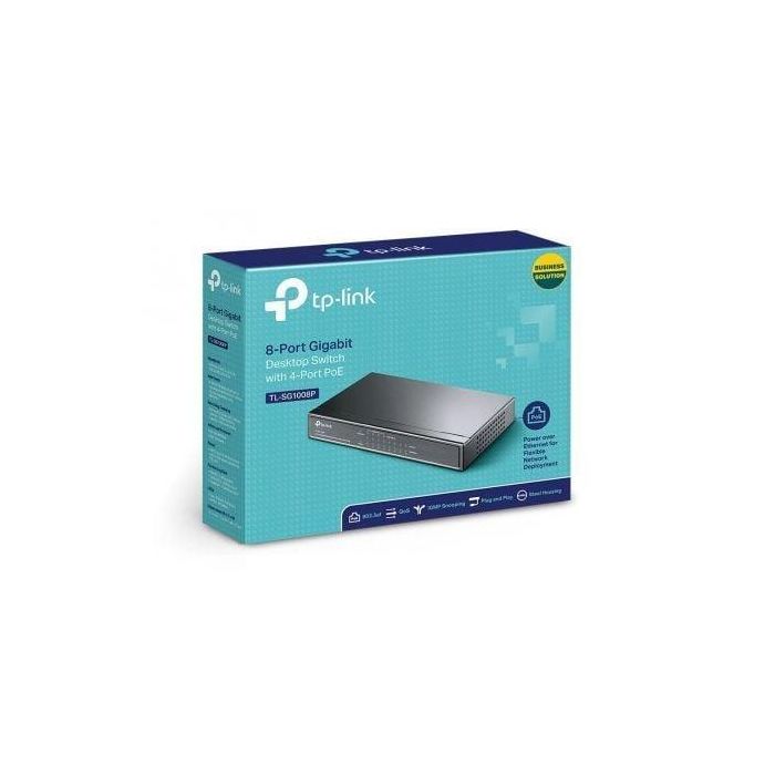 Switch de Sobremesa TP-Link NSWSSO0118 8P Gigabit 4xPoE 3