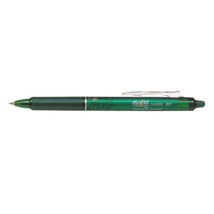 Boligrafo Pilot Frixion Clicker Borrable 0,7 mm Color Verde 12 unidades 1