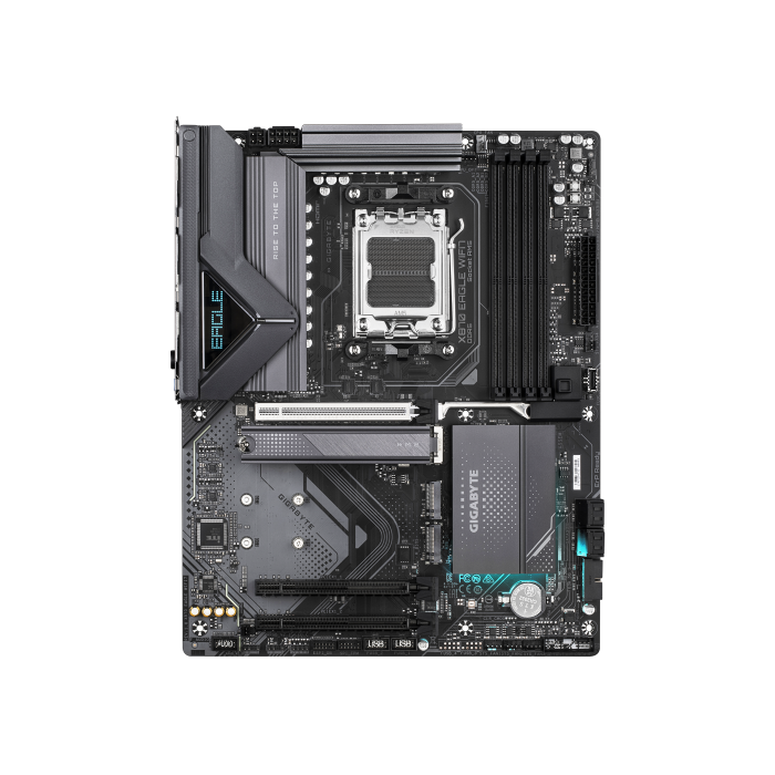 GIGABYTE Placa Base X870 EAGLE WIFI7 - Compatible con CPUs AMD Ryzen 9000, VRM de 14+2+2 fases, hasta 8000MHz DDR5 (OC), 4xPCIe 5.0 + 3xM.2, Wi-Fi 7, LAN 2.5GbE, USB 3.2 Gen 2x2 1