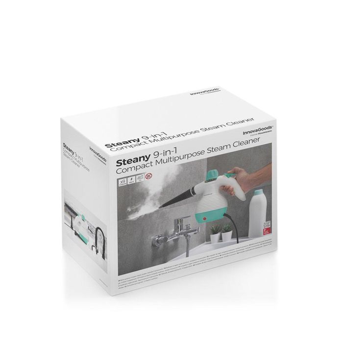 Vaporeta de Mano Multiusos con Accesorios 9 en 1 Steany InnovaGoods 0,35 L 3 Bar 1000W 7 Vaporeta de Mano Multiusos con Accesorios 9 en 1 Steany InnovaGoods 0,35 L 3 Bar 1000W 7