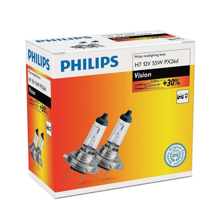 Philips H7 Vision 12 V55 W Px26D C2 MTECPH 12972PRC2 Philips H7 Vision 12 V55 W Px26D C2 MTECPH 12972PRC2