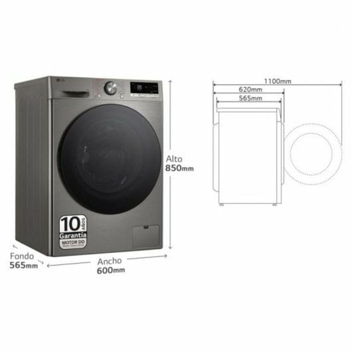 Lavadora Inteligente LG F4WR7010AGS 1400 rpm 10 kg A 2