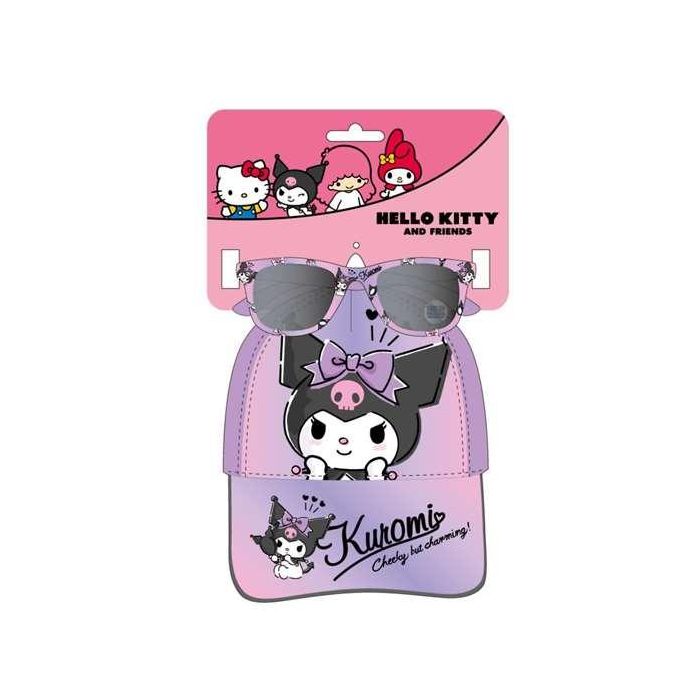 Cerdá Gorra Set Hello Kitty Kuromi con Gafas de Sol 53 cm Púrpura