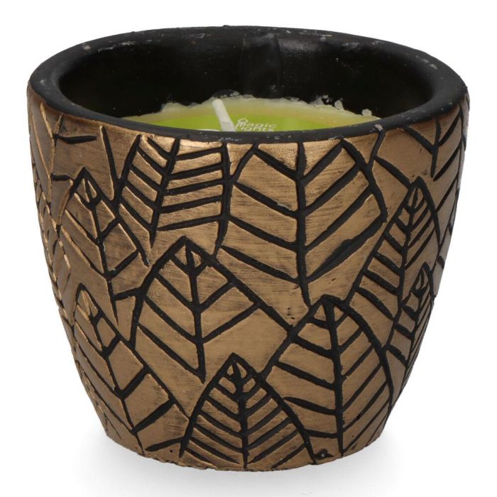 Vela citronela de terracota "hojas" colores surtidos 6 Vela citronela de terracota "hojas" colores surtidos 6