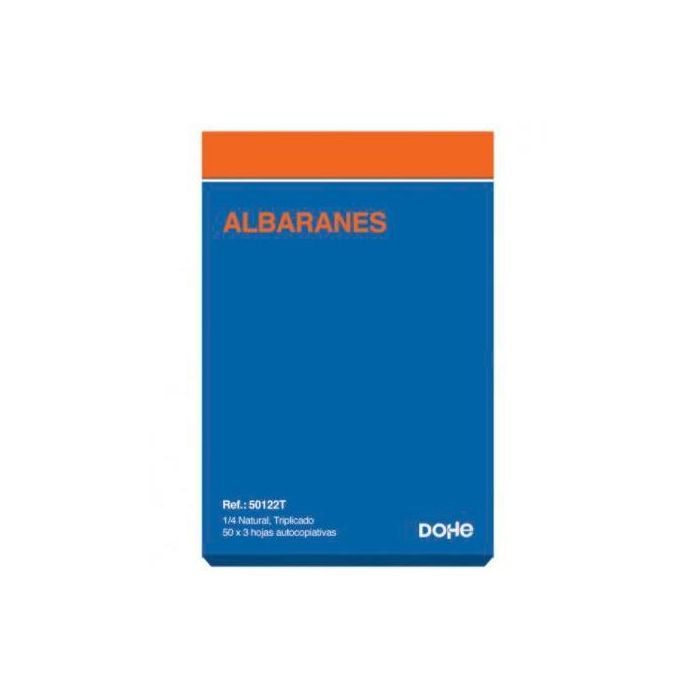 Dohe Talonario De Albaranes Preimpresos 150 Hojas Cuarto Natural Autocopia Por Triplicado -10U-