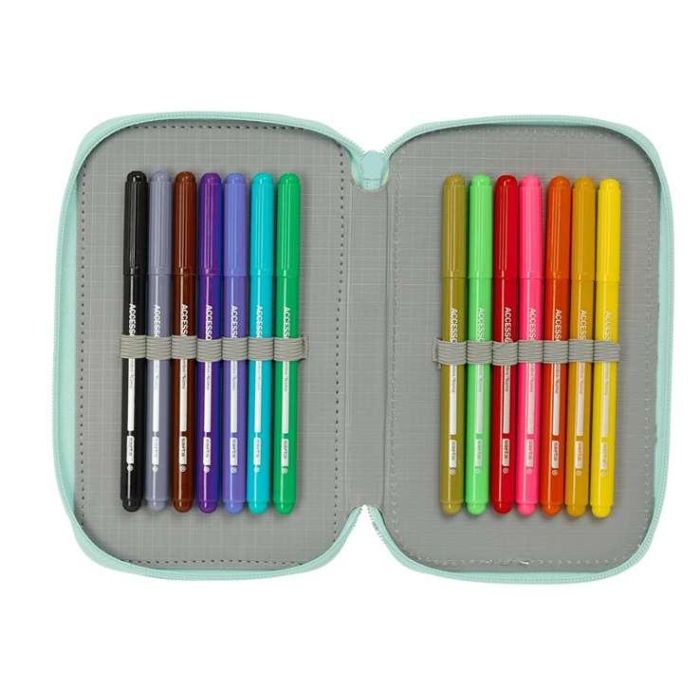 Estuche Escolar con Accesorios Disney Azul 12,5 x 19,5 x 5,5 cm 37 Piezas 4